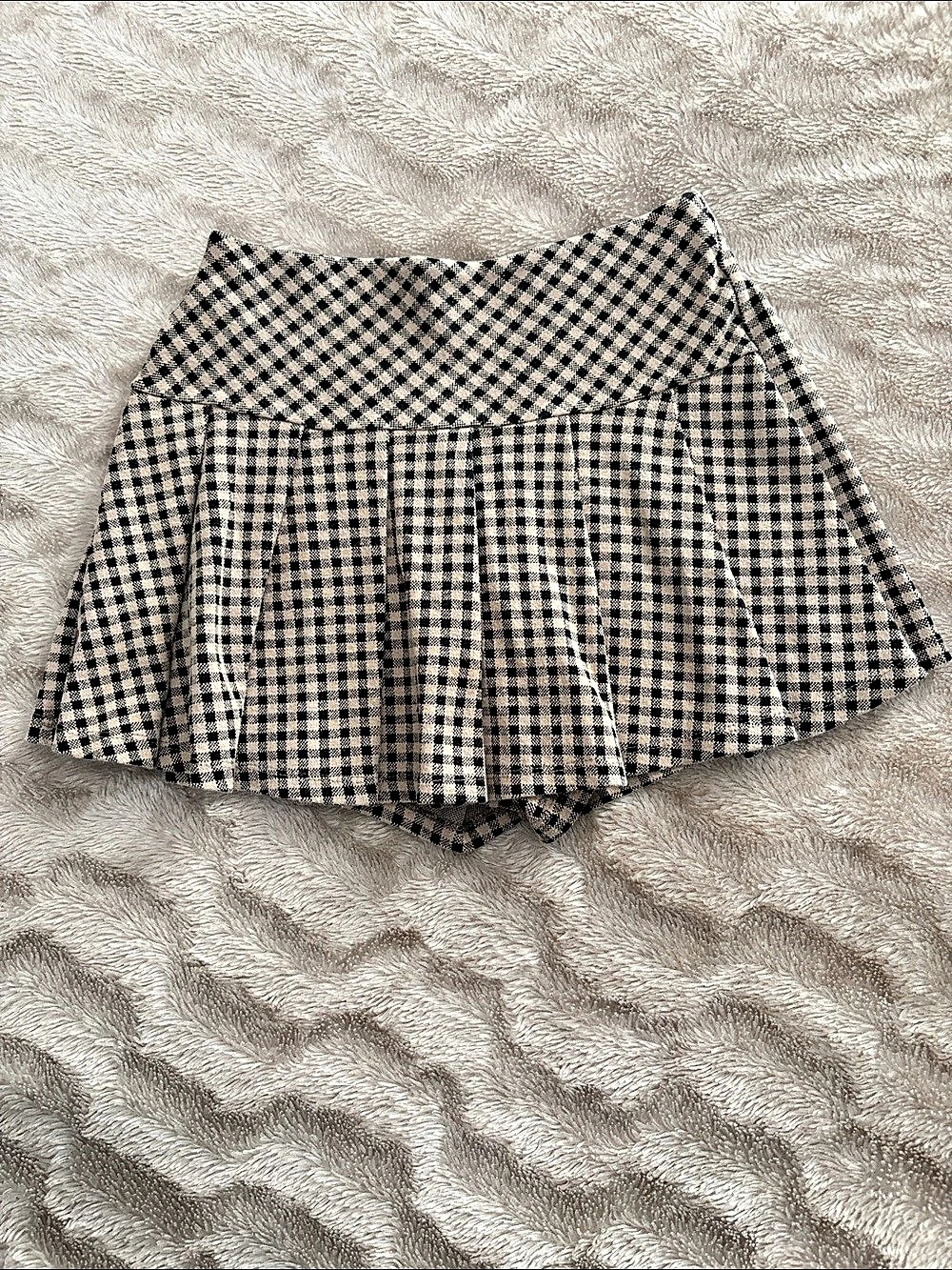 Zara Checkered Skort in Black & White Size Small Like New